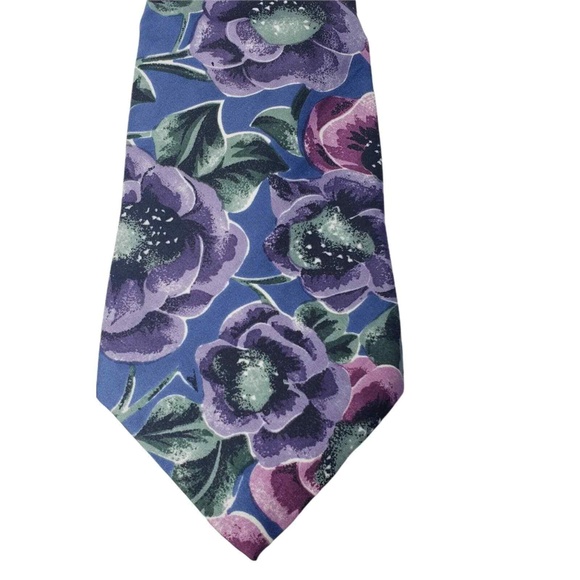 Oscar De La Renta 100% Silk‎ Floral Pattern Tie Made in USA - Picture 3 of 6
